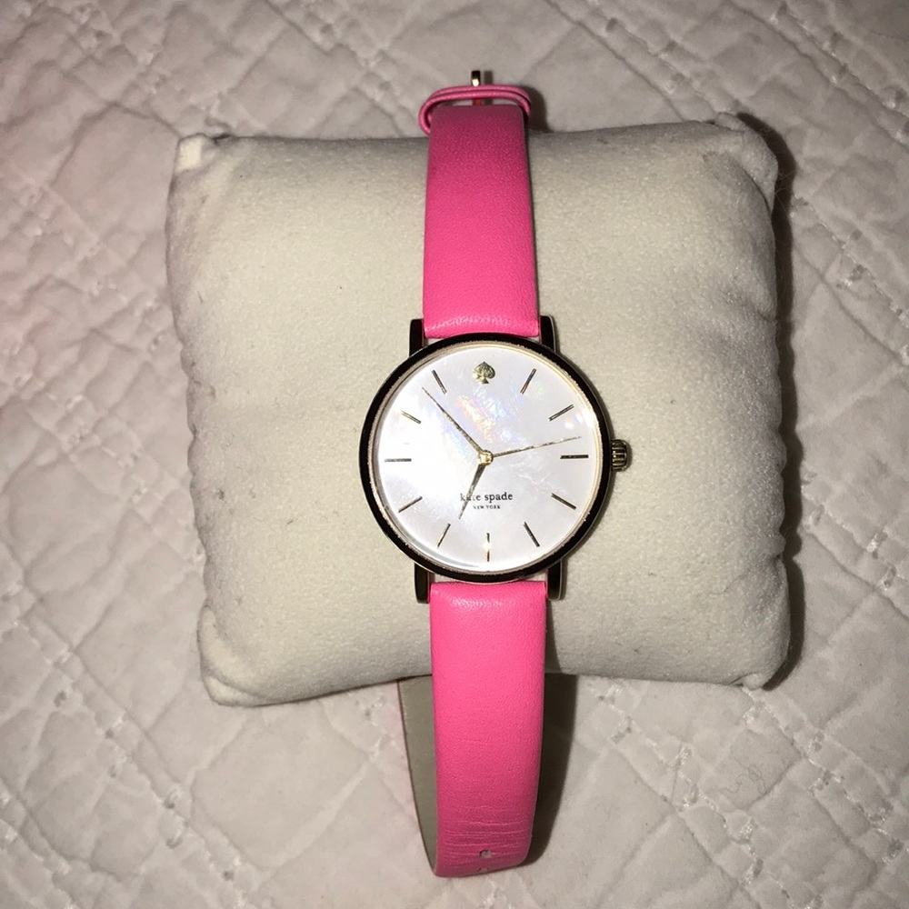 Kate Spade metro watch in bazooka pink